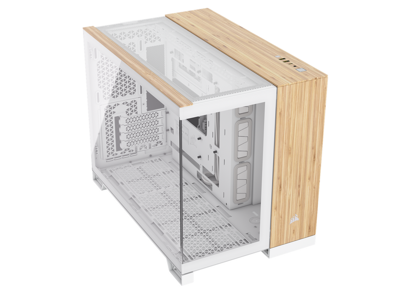 Corsair 2500X - White/Bamboo - Gehäuse - Miditower