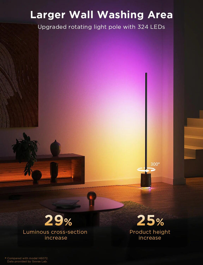 Govee RGBICWW SMART Lyra Eckstehlampe mit Lautsprecher