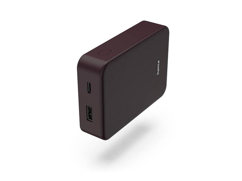 Hama Powerbank Colour 10 10000mAh USB-C+USB-A Plum Powerbank (Akku) - 10000 mAh