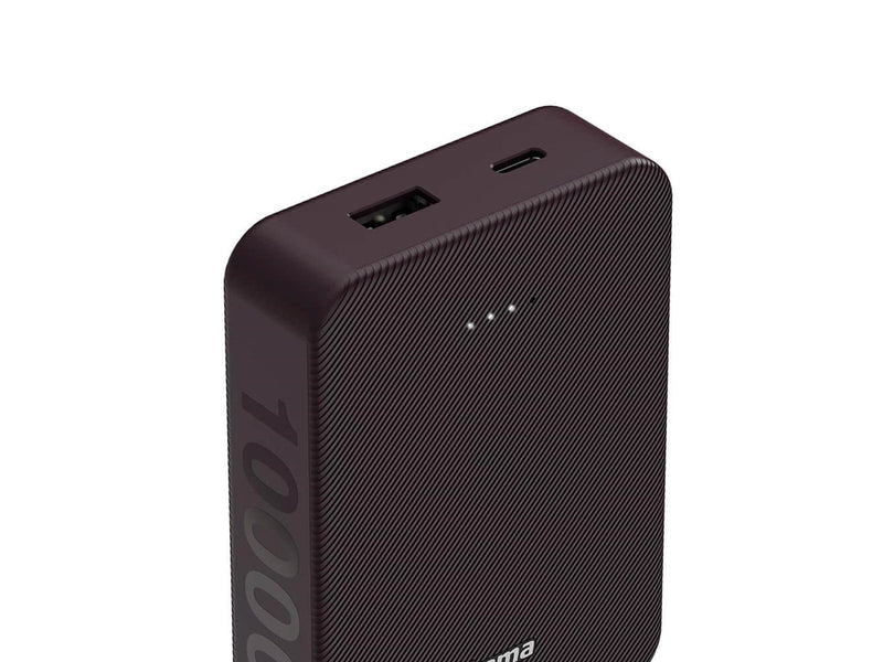 Hama Powerbank Colour 10 10000mAh USB-C+USB-A Plum Powerbank (Akku) - 10000 mAh