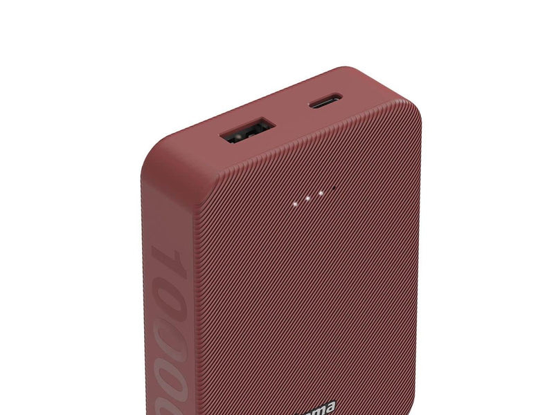 Hama Powerbank Colour 10 10000mAh USB-C+USB-A Red Powerbank (Akku) - Rot - 10000 mAh