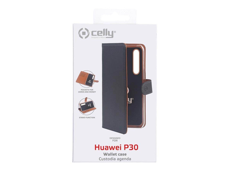 CELLY Wally for Huawei P30 - Black / Cognac