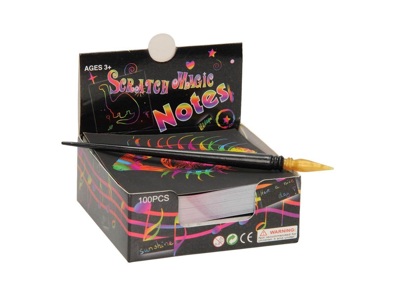 Pocket Money Magic Color Scratch Notes with pen. 100 Sheets