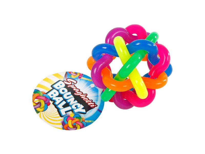 Pocket Money Rainbow Spaghetti Bouncing Ball 6.5x6.5cm