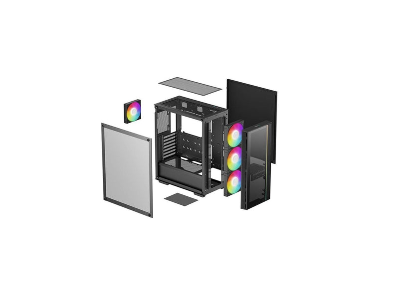DeepCool MATREXX55 V4 C - Gehäuse - Miditower - Schwarz