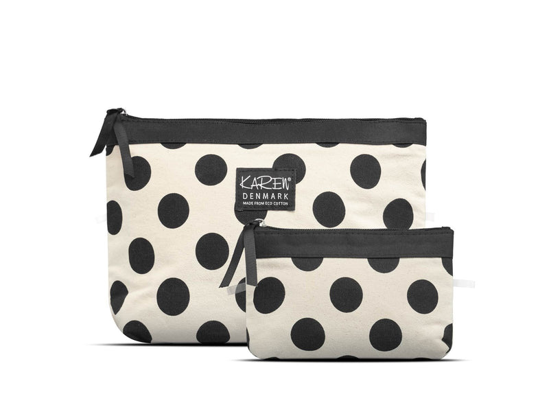 Cimi A-Shaped 2-pcs Cosmetic Bag Set - Black and White