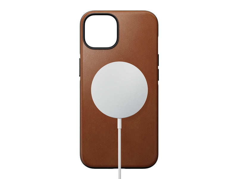 Nomad Modern Leather MagSafe Case - english tan- iPhone 14