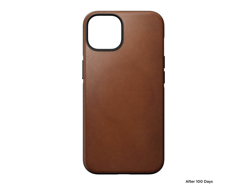 Nomad Modern Leather MagSafe Case - english tan- iPhone 14