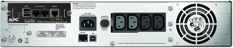 APC Smart-UPS 1500VA, LCD RM, 2U, 230V, Rack einbaufähig mit Netzwerkkarte (SMT1500RMI2UNC)