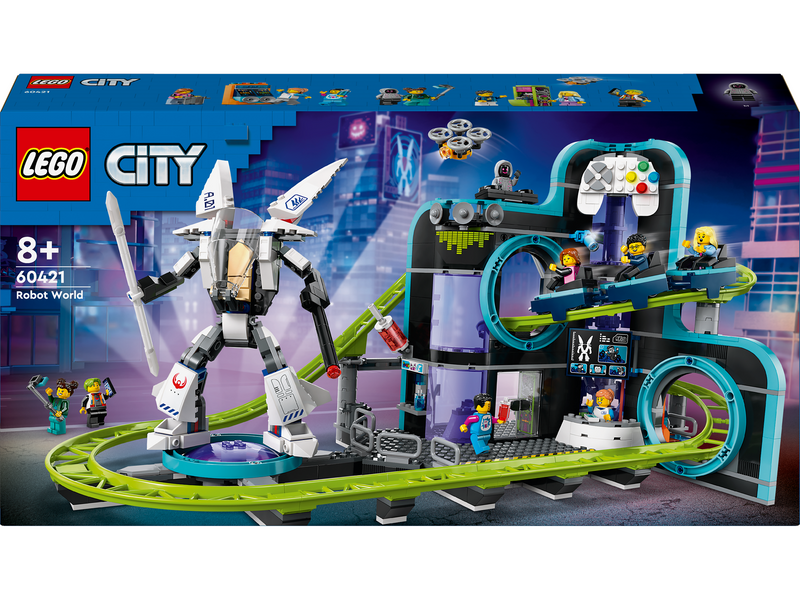 LEGO City 60421 Achterbahn mit Roboter-Mech