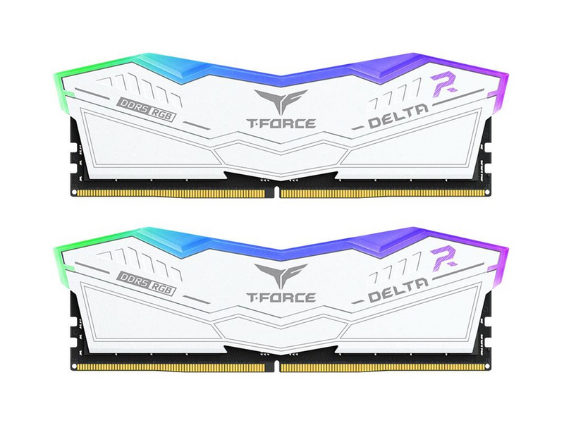 Team Group T-Force Delta RGB DDR5-7200 - 32GB - CL34 - Dual Channel (2 pcs) - Intel XMP - Weiß mit RGB
