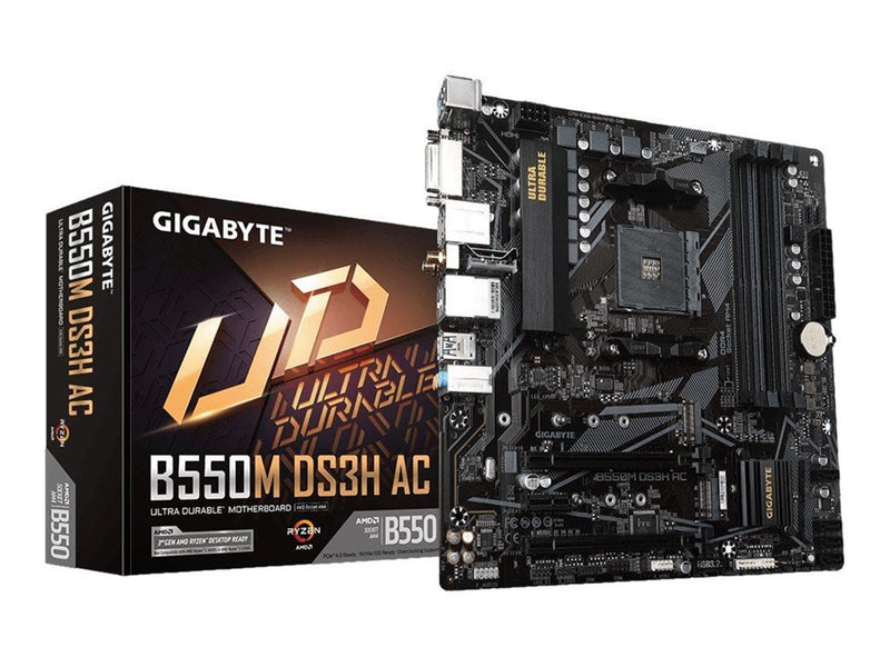 GIGABYTE B550M DS3H AC Mainboard - AMD B550 - AMD AM4 socket - DDR4 RAM - Micro-ATX