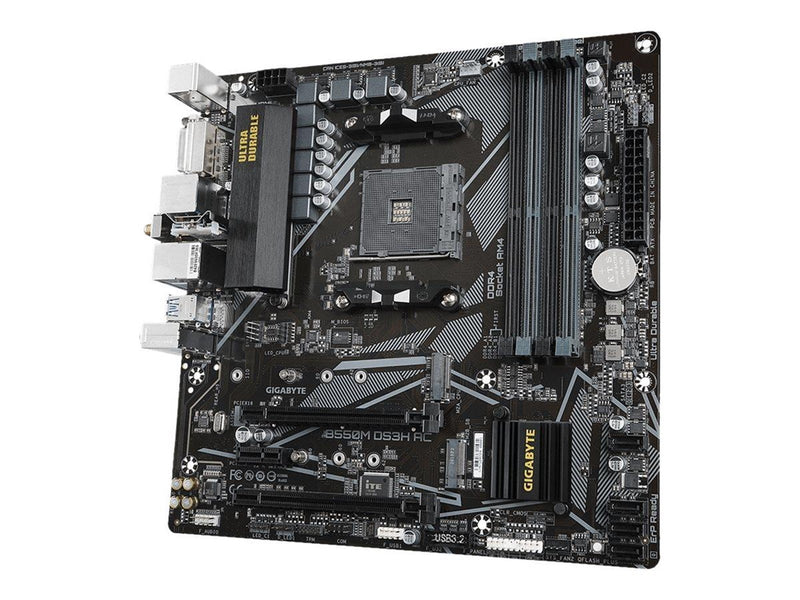 GIGABYTE B550M DS3H AC Mainboard - AMD B550 - AMD AM4 socket - DDR4 RAM - Micro-ATX