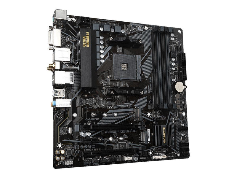 GIGABYTE B550M DS3H AC Mainboard - AMD B550 - AMD AM4 socket - DDR4 RAM - Micro-ATX