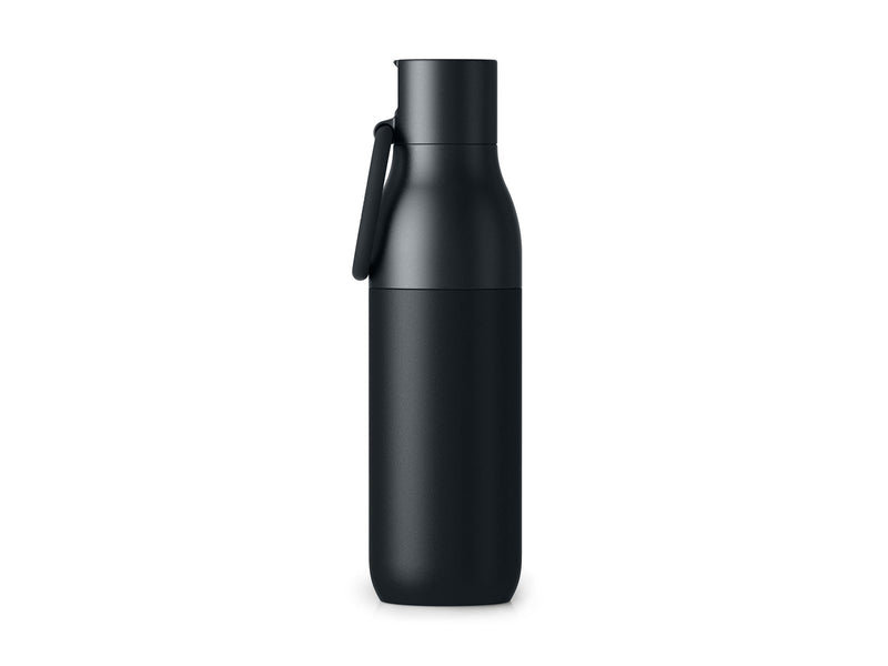 LarQ Insulated Bottle Obsidian Black 500ml w. flip