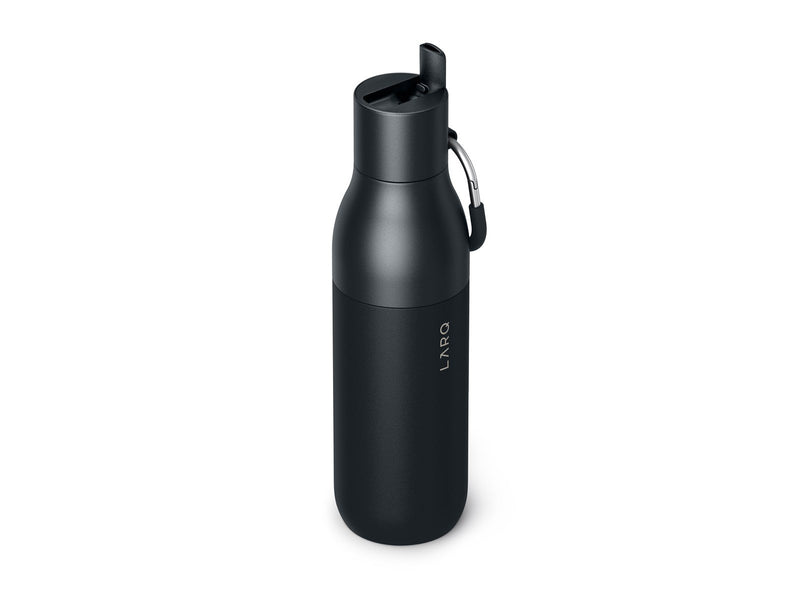 LarQ Insulated Bottle Obsidian Black 500ml w. flip