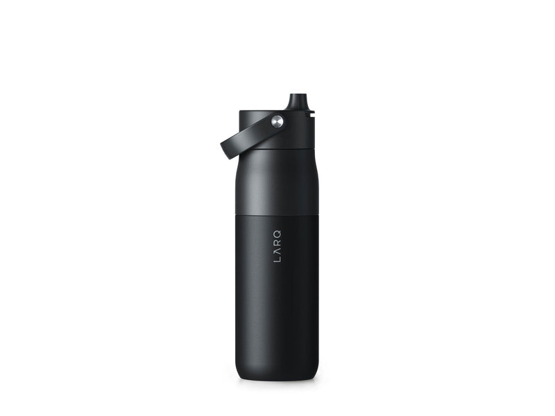 LarQ Insulated Bottle Obsidian Black 1L w. Swig