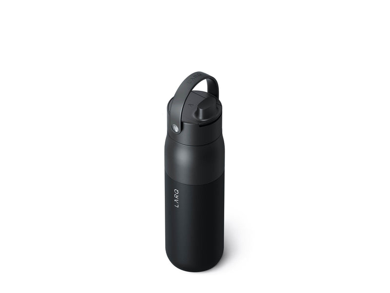 LarQ Insulated Bottle Obsidian Black 1L w. Swig