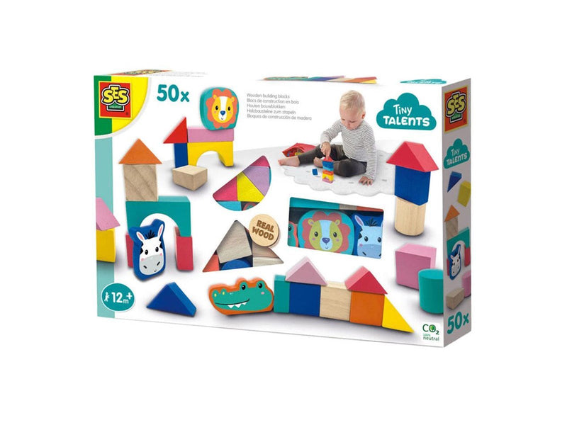 Tiny Talents Wooden Building Blocks