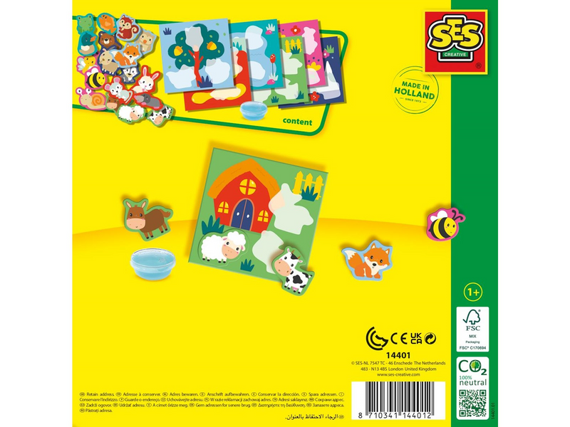 SES Creative My First - Where do I live? Sticking animals