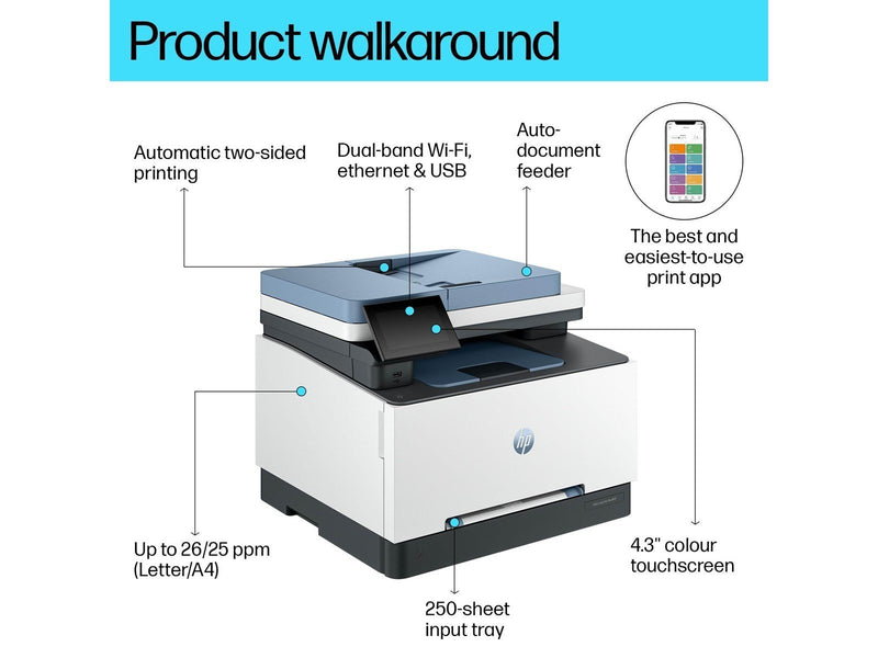 HP Color LaserJet Pro MFP 3302fdw Laserdrucker Multifunktion mit Fax - Farbe - Laser