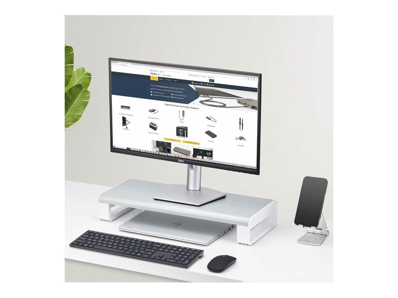 StarTech.com Ergonomic Monitor Riser Stand 33lb Max Fixed height 3.5in - monitor stand - TAA Compliant