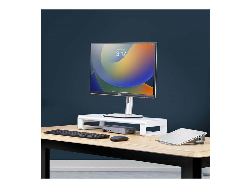 StarTech.com Ergonomic Monitor Riser Stand 33lb Max Fixed height 3.5in - monitor stand - TAA Compliant