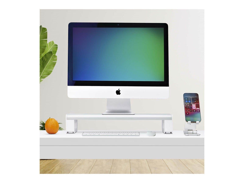 StarTech.com Ergonomic Monitor Riser Stand 33lb Max Fixed height 3.5in - monitor stand - TAA Compliant