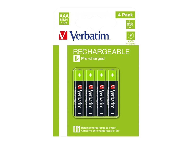 Verbatim Premium battery - 4 x AAA / HR03 - NiMH