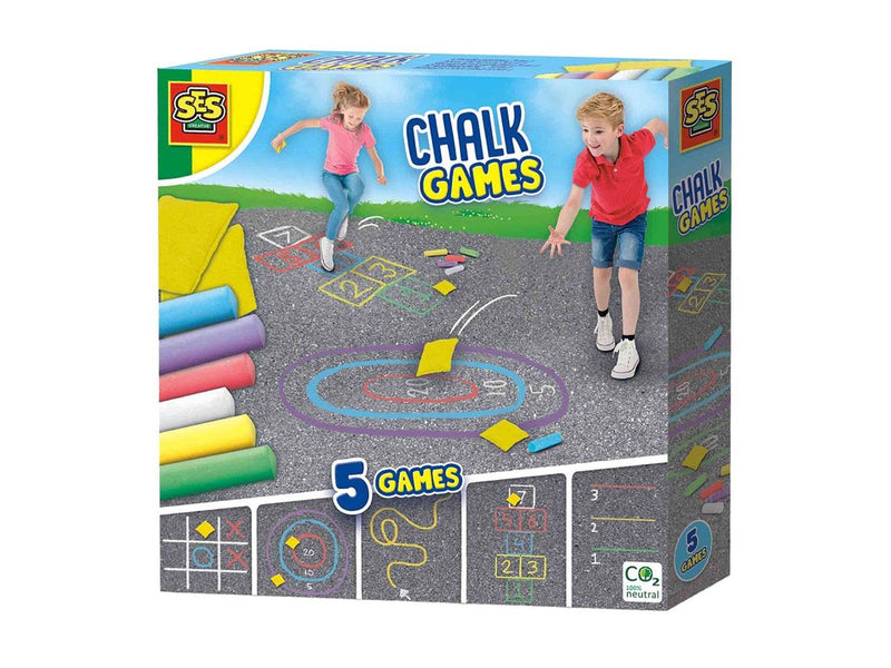 SES Creative Sidewalk Chalk Games 5in1