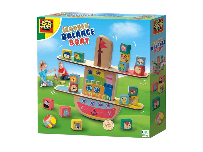 SES Creative Wooden Balance Boat