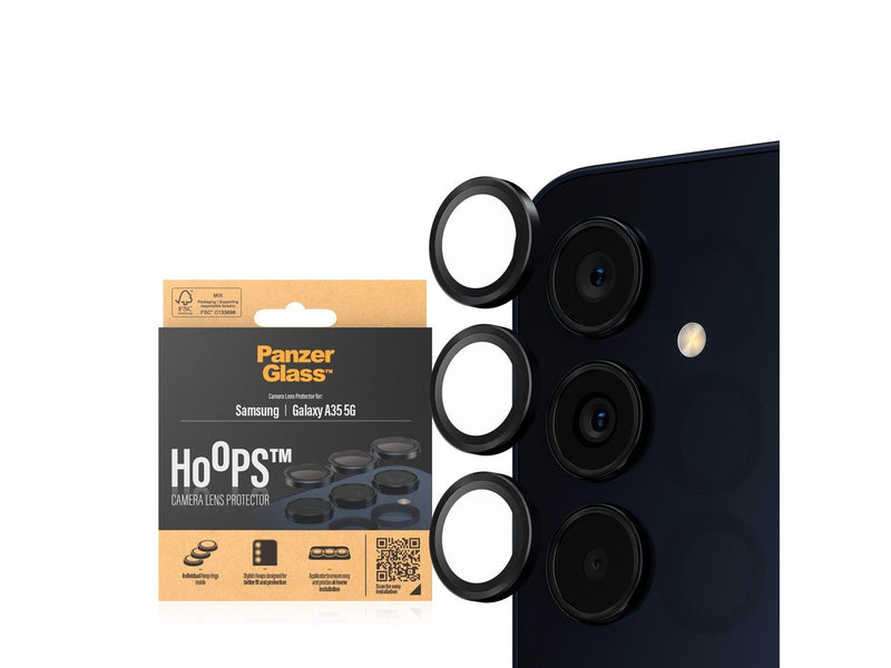PanzerGlass Hoops™ Camera Lens Protector Samsung Galaxy A35 5G | Black