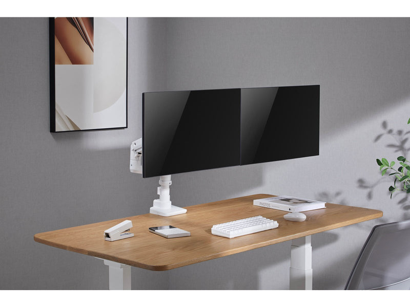 Alterzone  Arm Luxe Duo Schwere Dual-Monitorarm, Weiß