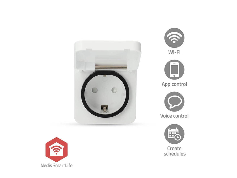 Nedis SmartLife Smart Plug Zigbee 3.0 IP44 Strommesser 3680 W Typ F (CEE 7/7) Weiß