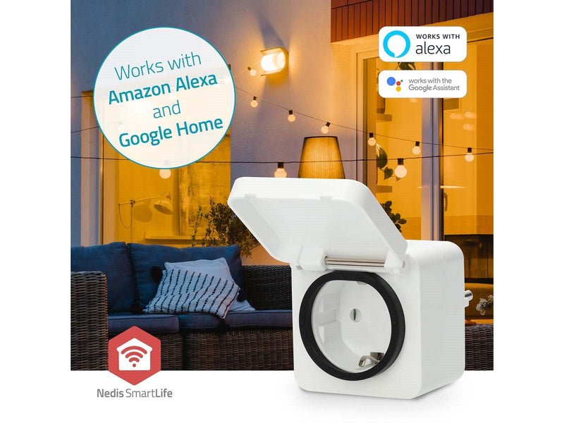 Nedis SmartLife Smart Plug Zigbee 3.0 IP44 Strommesser 3680 W Typ F (CEE 7/7) Weiß