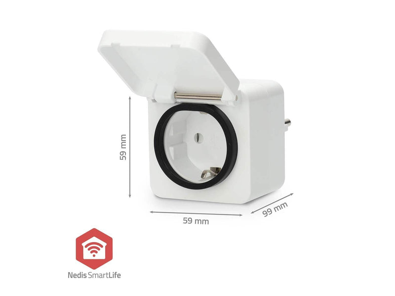 Nedis SmartLife Smart Plug Zigbee 3.0 IP44 Strommesser 3680 W Typ F (CEE 7/7) Weiß