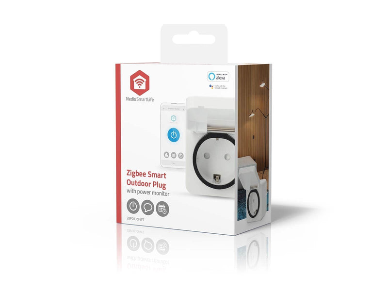 Nedis SmartLife Smart Plug Zigbee 3.0 IP44 Strommesser 3680 W Typ F (CEE 7/7) Weiß