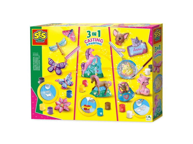 SES Creative Plaster Casting and Painting 3in1