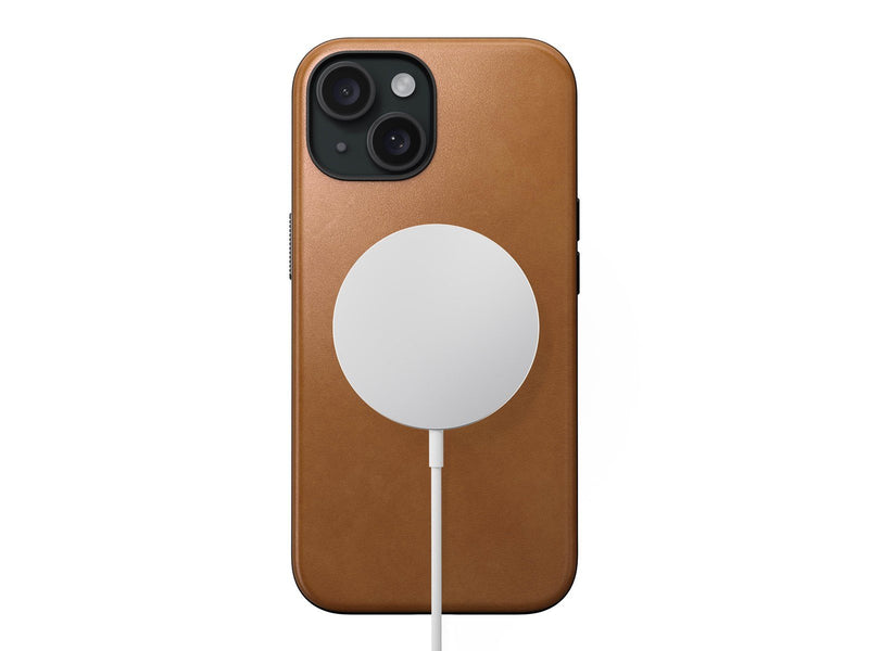 Nomad Modern Leather Case - english tan - iPhone 15