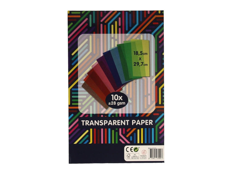 Wins Holland Transparent Paper Colored 10 pcs.