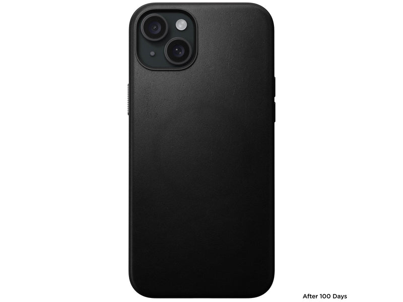 Nomad Modern Leather Case - black - iPhone 15 Plus