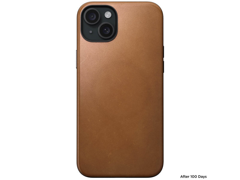 Nomad Modern Leather Case - english tan - iPhone 15 Plus