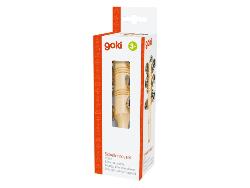 Goki Wooden Instrument Bell Stick with 13 Bells