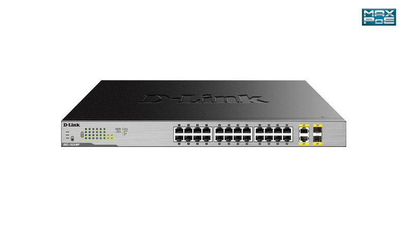 D-Link DGS-1026MP 24-Port Gigabit PoE 2-Port Combo Gigabit SFP Switch