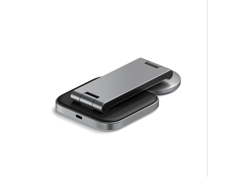Satechi 2-in-1 Foldable Qi2 Wireless Charging Stand (Space Gray)