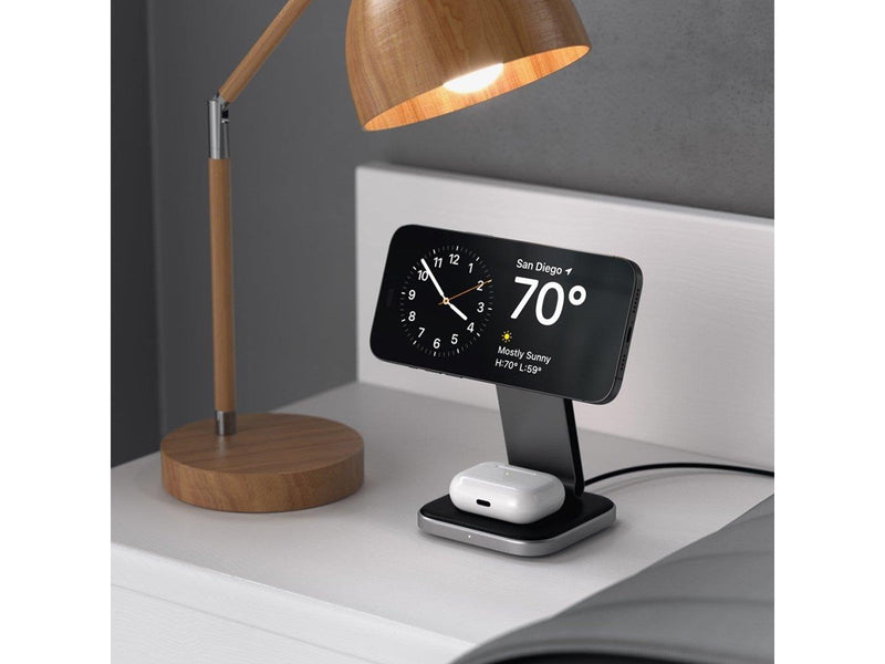 Satechi 2-in-1 Foldable Qi2 Wireless Charging Stand (Space Gray)