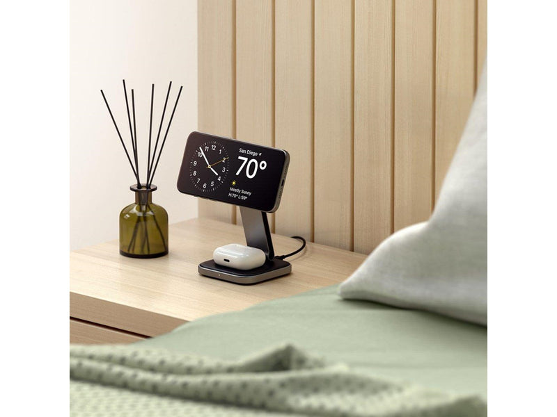 Satechi 2-in-1 Foldable Qi2 Wireless Charging Stand (Space Gray)