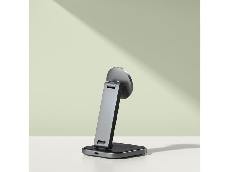Satechi 2-in-1 Foldable Qi2 Wireless Charging Stand (Space Gray)