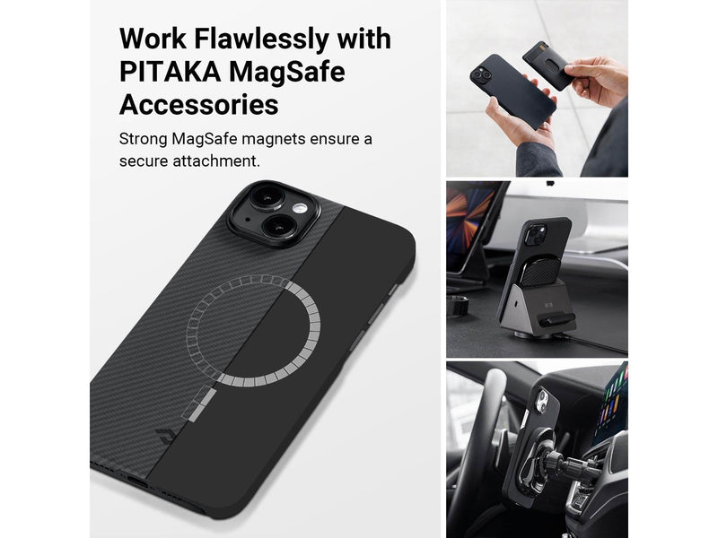 PITAKA MagEZ 3 600D case - black/grey - iPhone 14 Plus