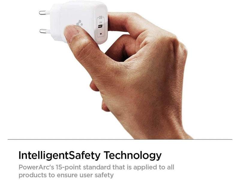 Spigen PowerArc ArcStation Pro Wall Charger White  (GaN/1-Port/ USB-C PD3.0 20W)